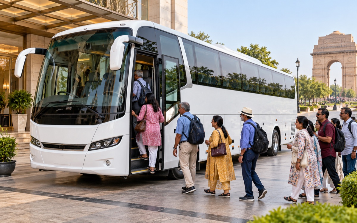 Bus Rental in Delhi with Sharma Safari Travels